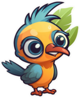 Funny and cute bird transparency sticker, Greater Bird-of-Paradise. . png