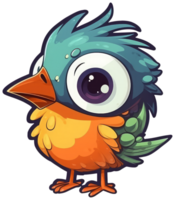 Funny and cute bird transparency sticker, Superb Bird-of-Paradise. . png