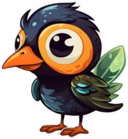 Funny and cute bird transparency sticker, Wilson's Bird-of-Paradise. . png