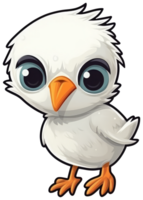 Funny and cute bird transparency sticker, White-tailed Tropicbird. . png