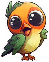 Funny and cute bird transparency sticker, Superb Bird-of-Paradise. . png
