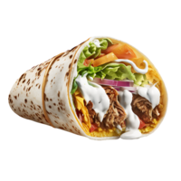 shawarma rotolo doner giroscopio. ai generato. png