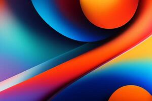 abstract background with glowing lines in the form of a rainbow.. photo