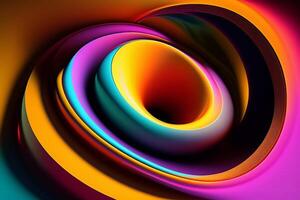 abstract background with glowing lines in the form of a rainbow.. photo