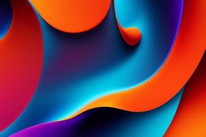abstract background with glowing lines in the form of a rainbow.. photo