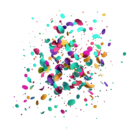 The image is a flurry of brightness, with multicolored confetti sprinkled over a translucent surface. png