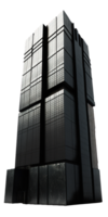 A stunning, towering skyscraper looms tall against the dark night sky, the stars twinkling above. png