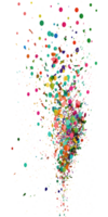 Colorful confetti pieces floating above a clear background, creating a vibrant and celebratory atmosphere. png