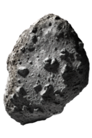 This image displays a lifelike asteroid against a clear background, allowing its intricate details and features to be fully appreciated. png