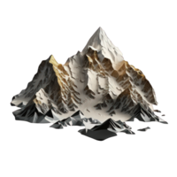 un' bellissimo e mozzafiato Visualizza di maestoso montagne, raffigurato con impeccabile dettaglio e chiarezza contro un' trasparente background.generative ai png