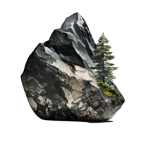 This image shows a lifelike rock shape from nature against a transparent background, allowing it to be easily incorporated into various designs. png