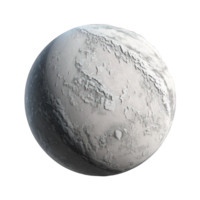 A life-like planet suspended in space, isolated on a transparent background. png