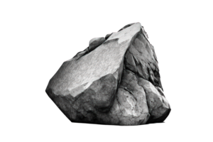 A lifelike rock formation inspired by nature stands prominently on a see-through background, making it seem like it could blend seamlessly into any environment. png