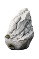 A natural rock formation is depicted in stunning detail against a transparent background, highlighting its rugged texture and earthy tones with startling clarity. png