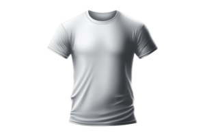 A clean and simple white t-shirt with short sleeves against a transparent background, providing a versatile option for any design or use. png