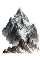 An intricate and breathtaking landscape of majestic mountains, cast against a transparent background, allowing for a sense of vastness and uncharted terrain. png