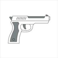 Vector hand gun isolated gun, pistol, handgun, vector illustration, eps10, easy to edit