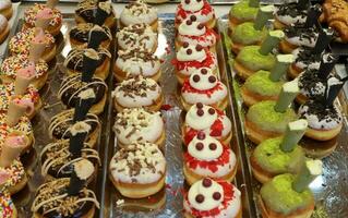 Oriental sweets and candies are sold at a bazaar in Israel. photo