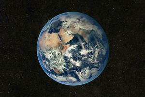 Beautiful Earth view from space  'elements of this image furnished by NASA' photo