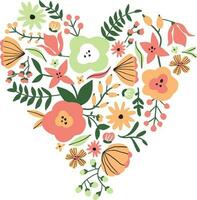 Flower heart illustration vector