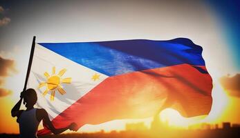 contento nacional día festivo. celebrado anualmente en junio 12 en filipino. ai generado. foto