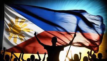 Happy national holiday. Celebrated annually on June 12 in Philippine. . photo