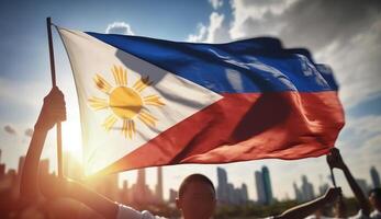 Happy national holiday. Celebrated annually on June 12 in Philippine. . photo