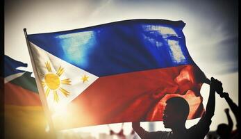 Happy national holiday. Celebrated annually on June 12 in Philippine. . photo