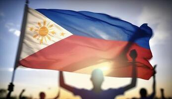 Happy national holiday. Celebrated annually on June 12 in Philippine. . photo