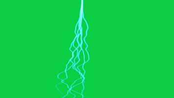 electric Lightning Strike power animation isolated with green screen background electricity energy generate animation on green screen video.. video