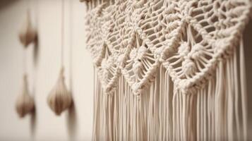 Handmade macrame. Illustration photo