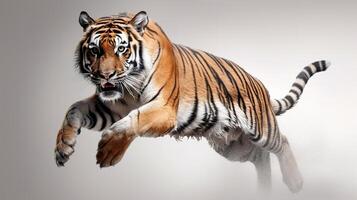 Majestic Tiger in Leap. photo