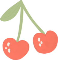 gouache pastel Cereza png