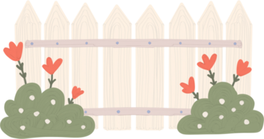 Gouache pastel fence png