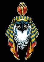 horus egipcio Dios cabeza vector