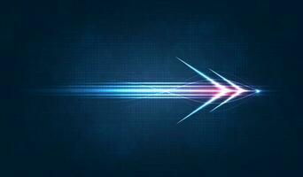 Light speed movement blue arrow technology communicate background. wireless data network and connection technology concept. high-speed, futuristic background. vector design.