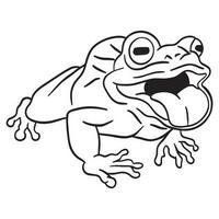 Frog outline art ,good for graphic design resources, posters, banners, templates, prints, coloring books and more. vector