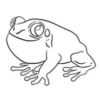 Frog outline art ,good for graphic design resources, posters, banners, templates, prints, coloring books and more. vector