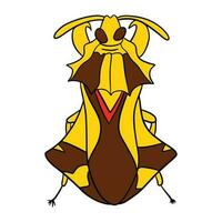 unique yellow brown beetle ,good for graphic design resources, posters, banners, templates, prints, coloring books and more. vector