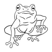 Frog outline art ,good for graphic design resources, posters, banners, templates, prints, coloring books and more. vector