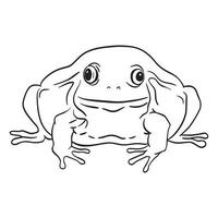 Frog outline art ,good for graphic design resources, posters, banners, templates, prints, coloring books and more. vector