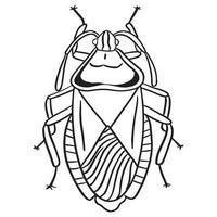 Beetle insect outline art ,good for graphic design resources, posters, banners, templates, prints, coloring books and more. vector