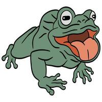 Green frog jump ,good for graphic design resources, posters, banners, templates, prints, coloring books and more. vector