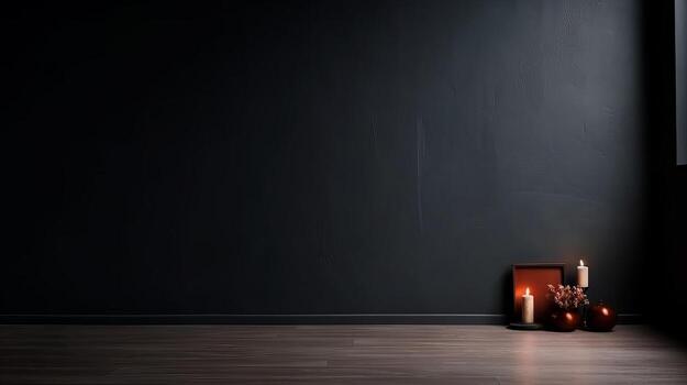 Cleanse light dim divider with astonishing chiaroscuro. Organize foundation. Creative resource, photo