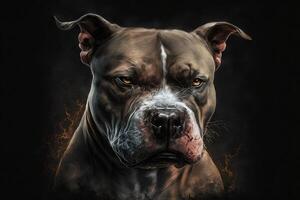 A drawing of a pitbull. photo