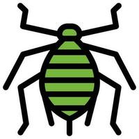 Filled outline icon for aphid. vector