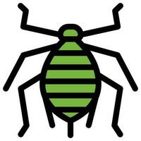 Filled outline icon for aphid. vector