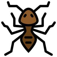 Filled outline icon for termite. vector