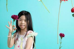 Girl with Flower photo