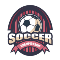 Illustration of modern soccer logo.It's for finisher concept png